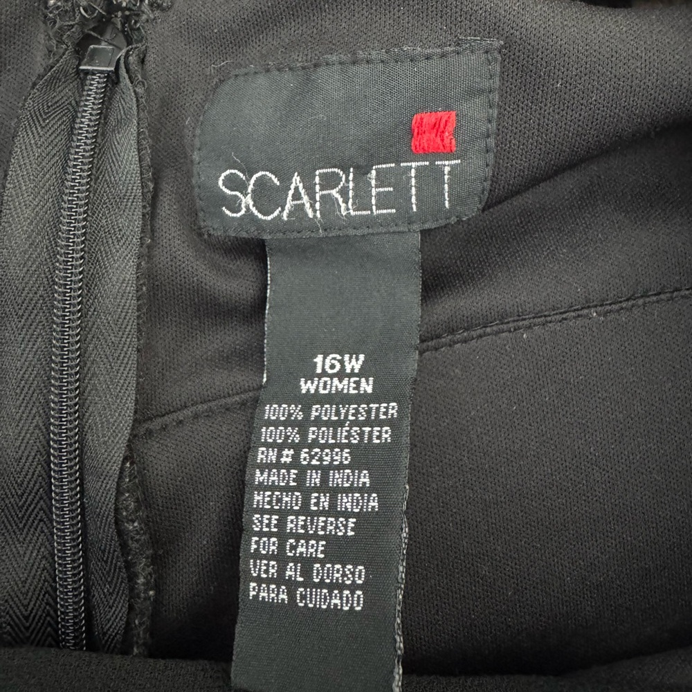 Scarlett Women’s Basic Black Halter Y2K Waist Pleating Swing Dress Size 16W - Picture 12 of 12